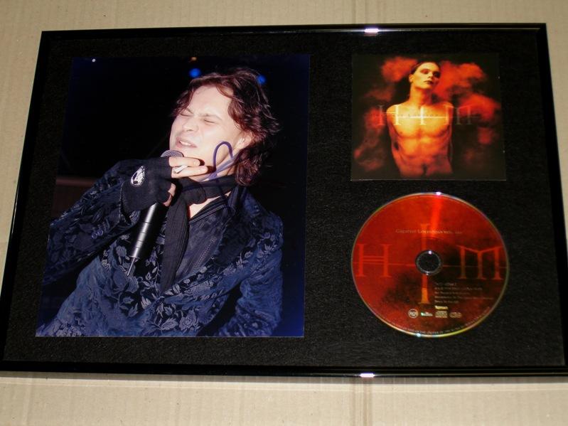 HIM FULLY HAND SIGNED Autograph by Ville Valo CD Frame Goth